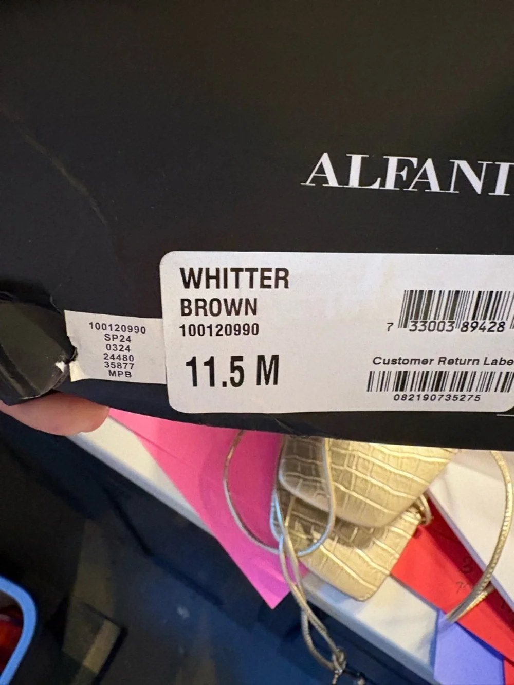 Alfani Whitter Brown Sandals with Metallic Straps